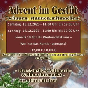 Tickets Schauprogramm Samstag, 13.12.2025