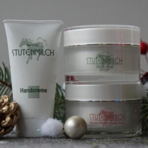 Weihnachtsangebot - Variante 5 - Stutenmilchcreme Plus 50ml, 24-h-Creme mit LSF 50ml, Handcreme