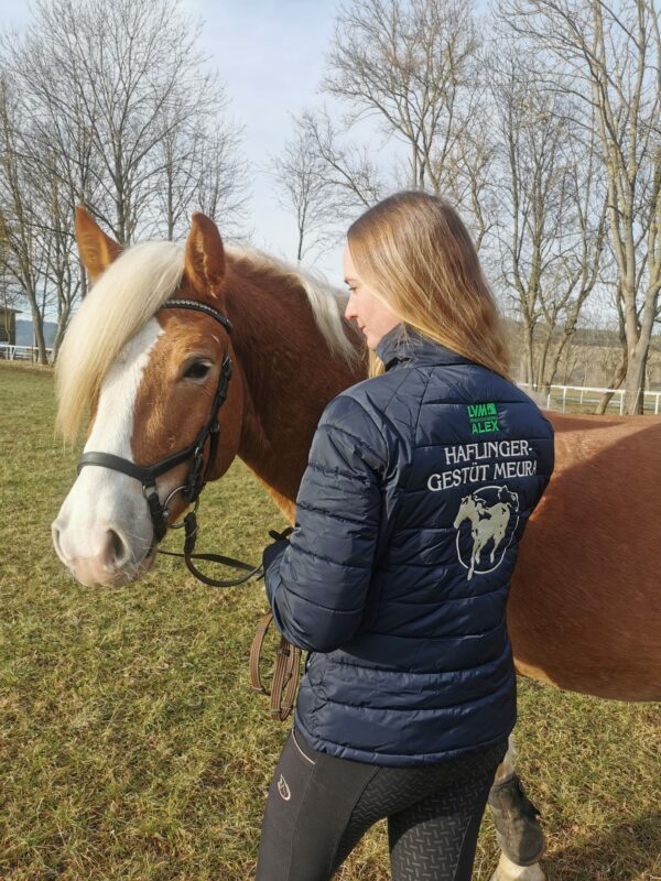 Steppjacke mit Gestütslogo – Bild 2
